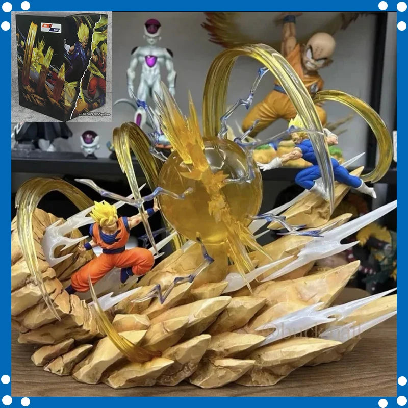 Dragon Ball Figure Goku Vs Vegeta Sky Top Wcf Figure Anime Gk Pvc Goku Battle Vegeta Anime Action Figurine Model Doll Toys Gift