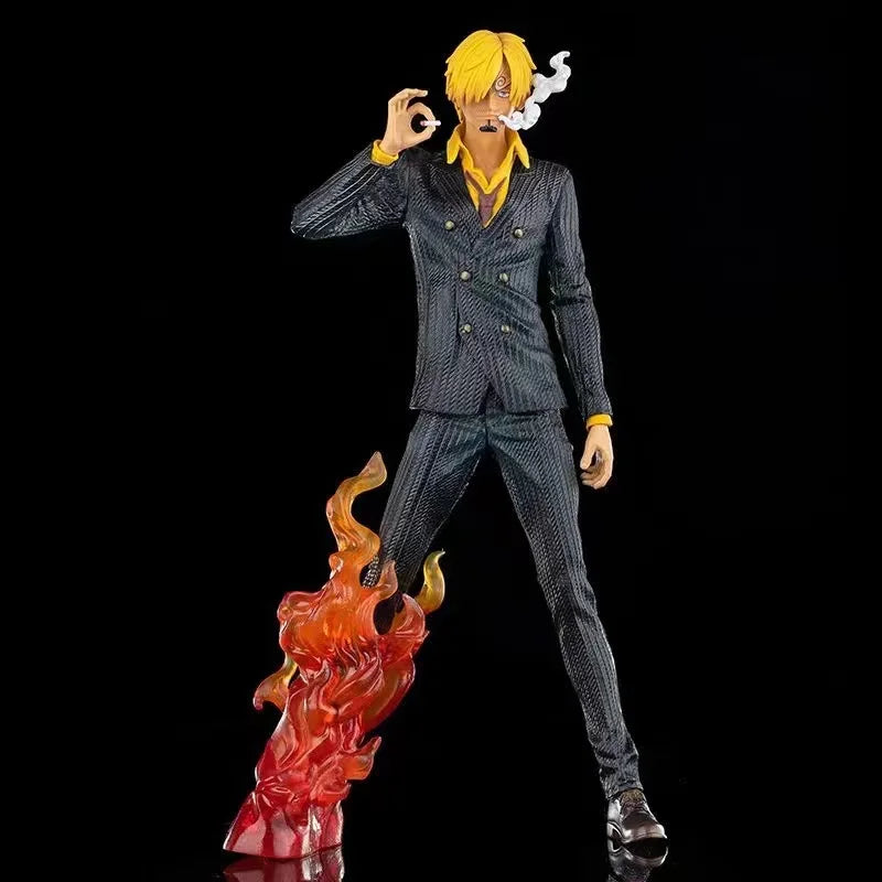 One Piece Japanese Anime Series Large Fantasy Smoking Bright Suit Yamazaki Figurine Model Ornament