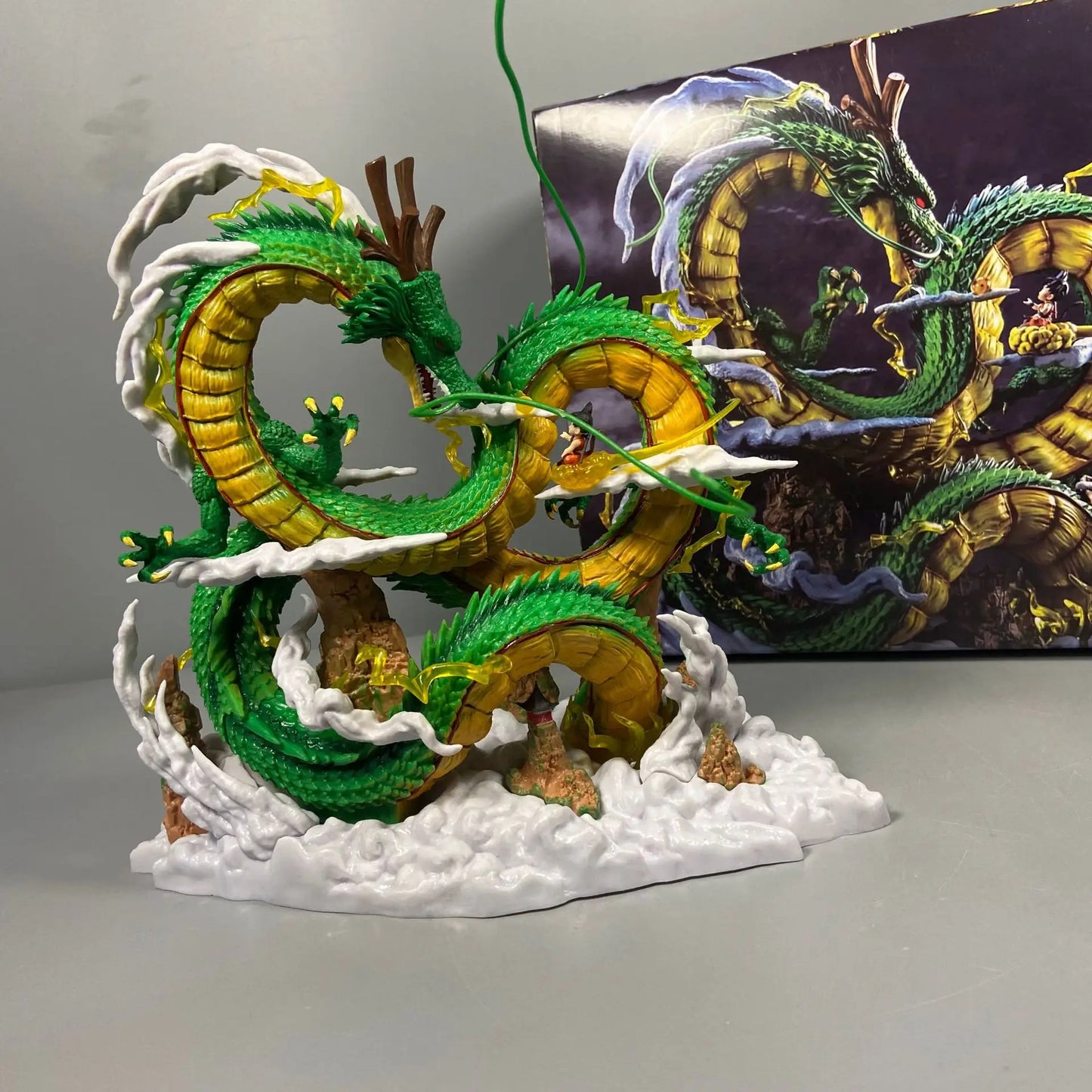 24Cm Dragon Ball Anime Figure Shenron Figure Goku and Shenron Figurine Model Pvc Statue Doll Collection Room Toy Gifts