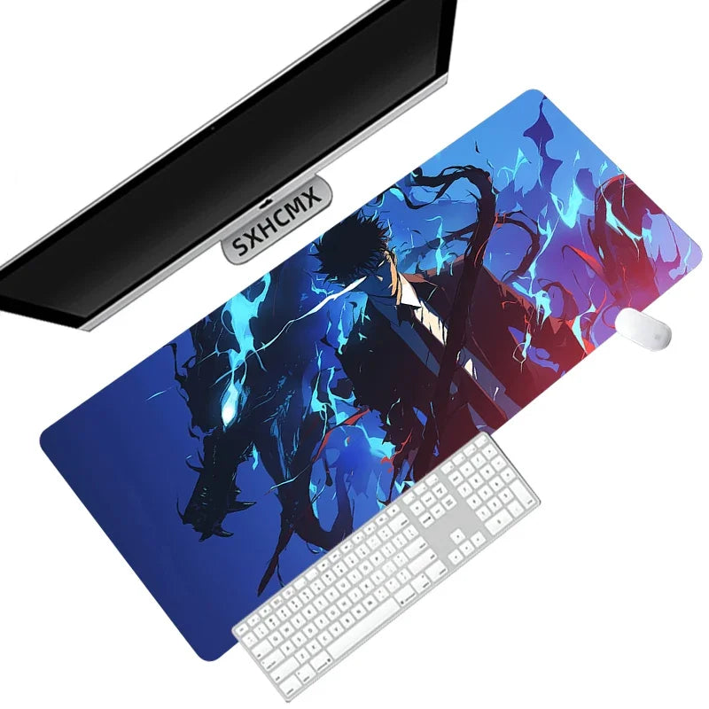 Anime Solo Leveling Mousepad HD Printing Computer Gamers Locking Edge Non-Slip Mouse Pad Xxl90X40Cm Keyboard PC Desk Pad