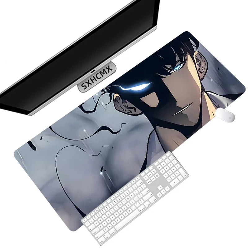 Anime Solo Leveling Mousepad HD Printing Computer Gamers Locking Edge Non-Slip Mouse Pad Xxl90X40Cm Keyboard PC Desk Pad