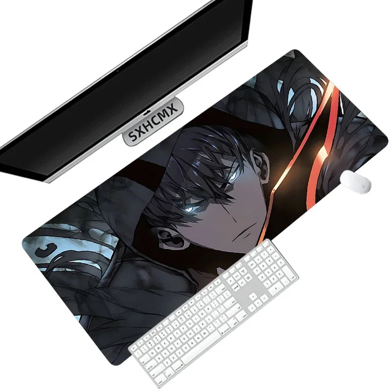 Anime Solo Leveling Mousepad HD Printing Computer Gamers Locking Edge Non-Slip Mouse Pad Xxl90X40Cm Keyboard PC Desk Pad