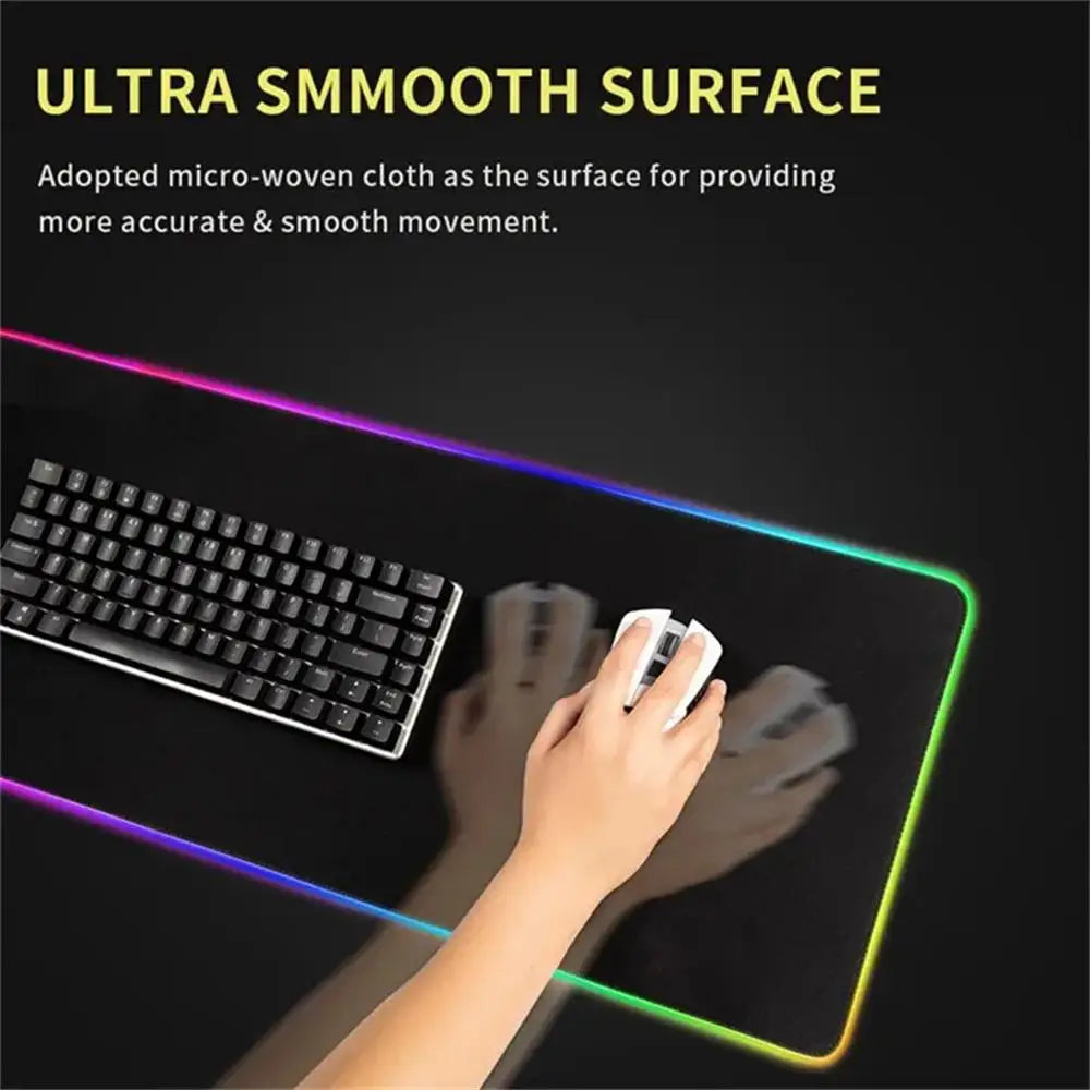 O_One P_Piece High-End E-Sports Mouse Pad Mouse Pad RGB Mouse Pad LED Pc Large Student Writing Pad Gamer Luminous Desk Mat