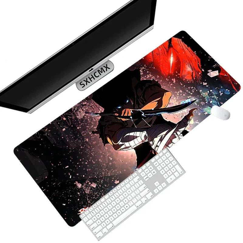 Anime Solo Leveling Mousepad HD Printing Computer Gamers Locking Edge Non-Slip Mouse Pad Xxl90X40Cm Keyboard PC Desk Pad
