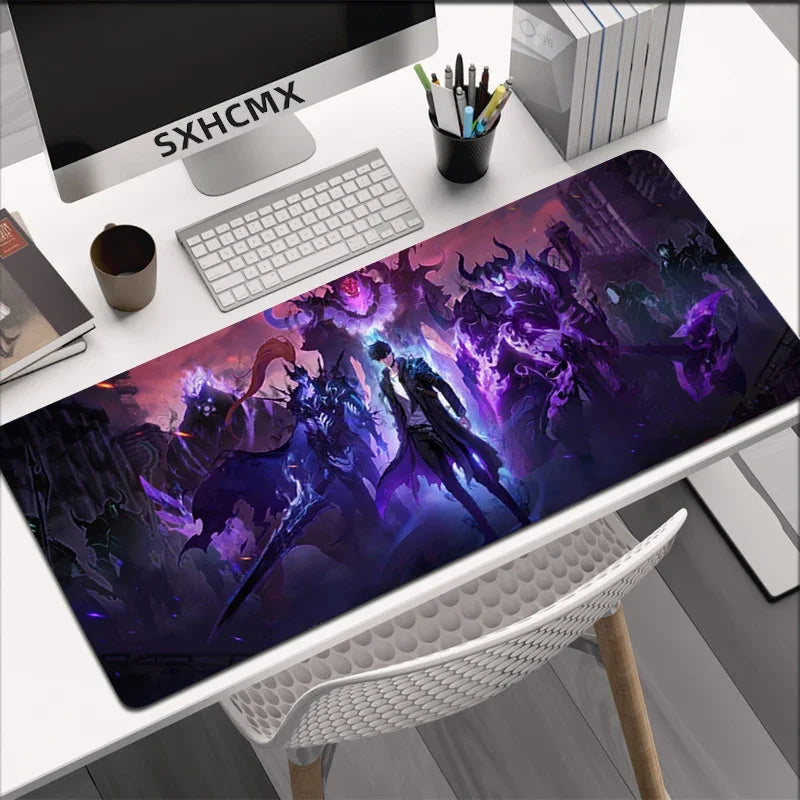 Anime Solo Leveling Mousepad HD Printing Computer Gamers Locking Edge Non-Slip Mouse Pad Xxl90X40Cm Keyboard PC Desk Pad