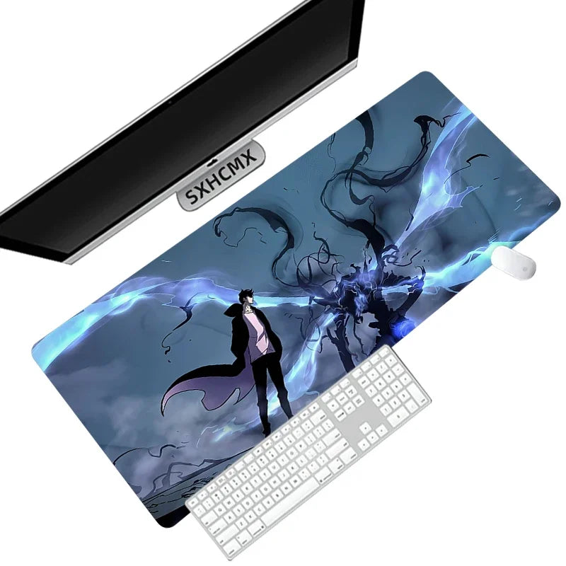 Anime Solo Leveling Mousepad HD Printing Computer Gamers Locking Edge Non-Slip Mouse Pad Xxl90X40Cm Keyboard PC Desk Pad