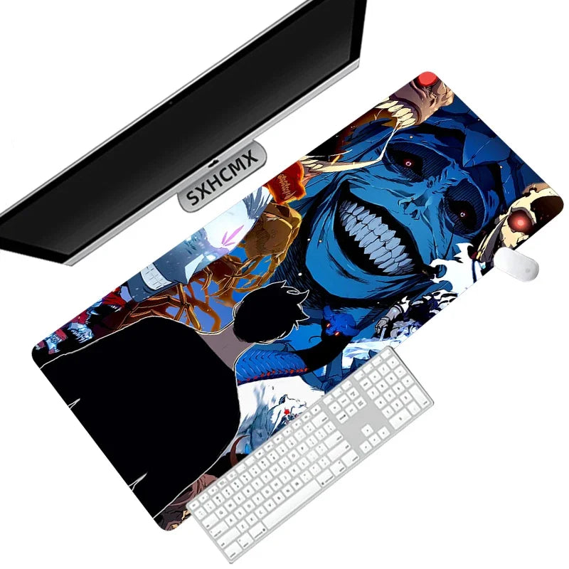 Anime Solo Leveling Mousepad HD Printing Computer Gamers Locking Edge Non-Slip Mouse Pad Xxl90X40Cm Keyboard PC Desk Pad