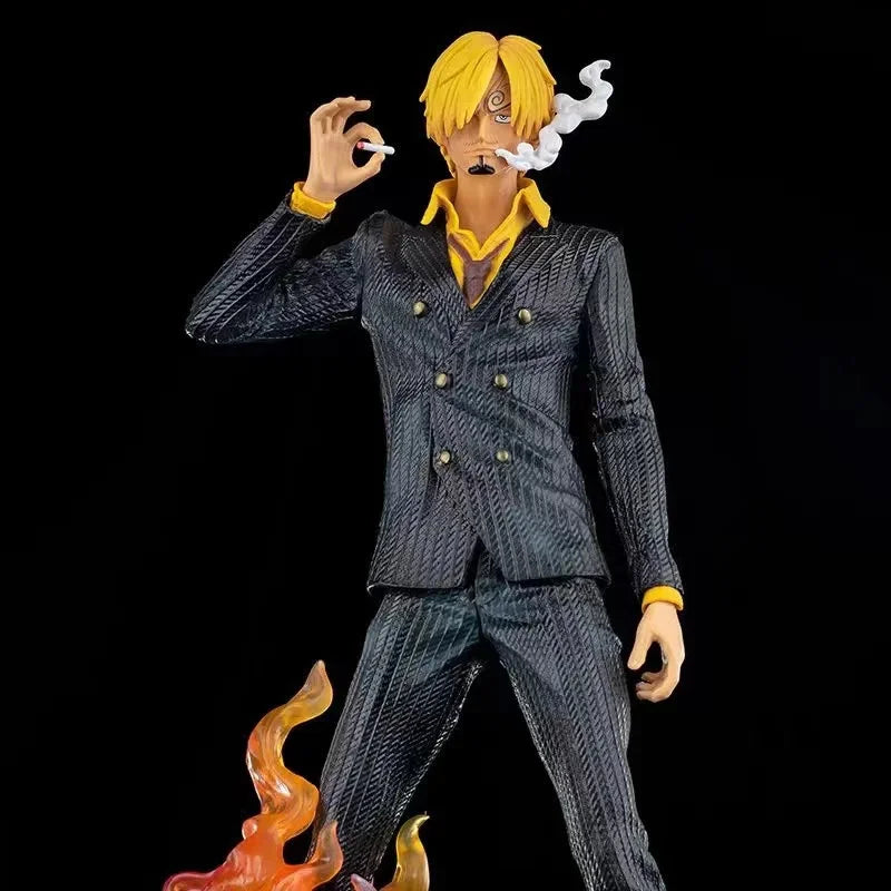 One Piece Japanese Anime Series Large Fantasy Smoking Bright Suit Yamazaki Figurine Model Ornament