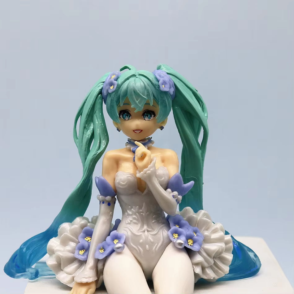 Hatsune Miku Desktop Cute Action Figure 11Cm Neko T-Shirt Ver. Anime Figurine Kawaii Girl Model Toy Gift