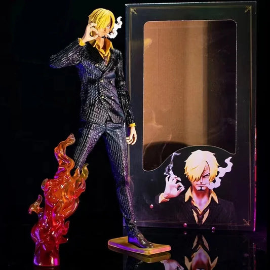 One Piece Japanese Anime Series Large Fantasy Smoking Bright Suit Yamazaki Figurine Model Ornament