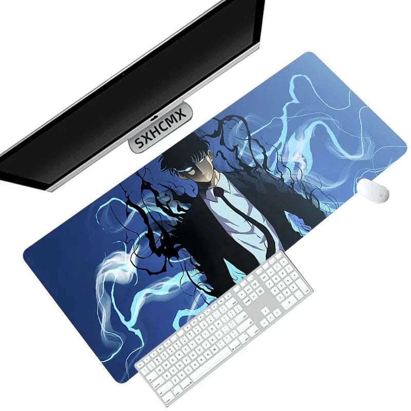 Anime Solo Leveling Mousepad HD Printing Computer Gamers Locking Edge Non-Slip Mouse Pad Xxl90X40Cm Keyboard PC Desk Pad