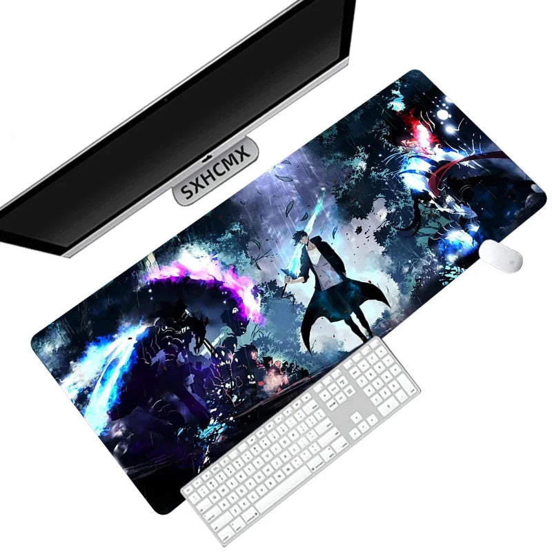 Anime Solo Leveling Mousepad HD Printing Computer Gamers Locking Edge Non-Slip Mouse Pad Xxl90X40Cm Keyboard PC Desk Pad