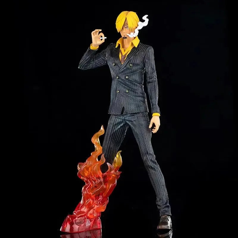 One Piece Japanese Anime Series Large Fantasy Smoking Bright Suit Yamazaki Figurine Model Ornament
